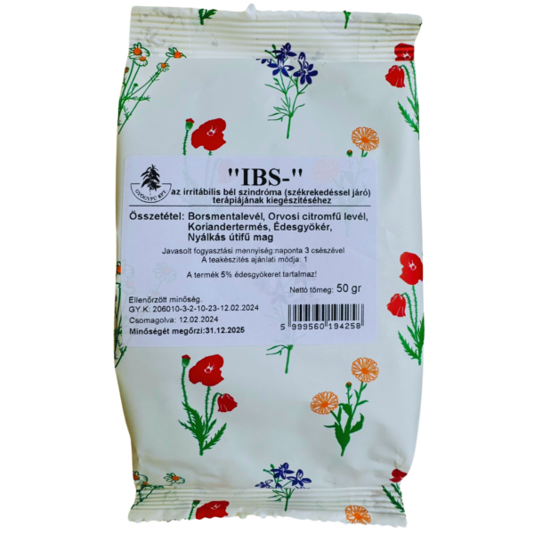 „IBS-“ (Bylinná čajová zmes na podporu liečby syndrómu dráždivého čreva - so zápchou) 50g